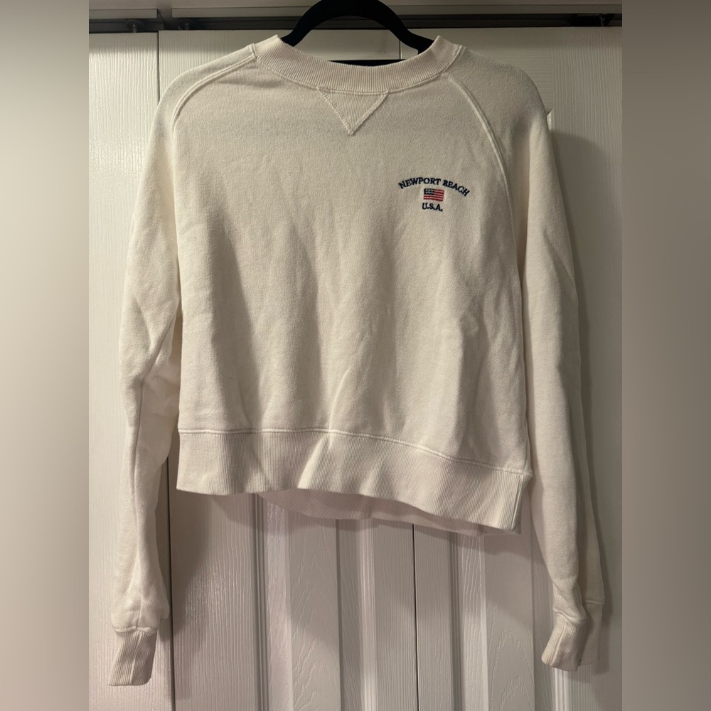 John Galt Cream Newport Beach Crewneck